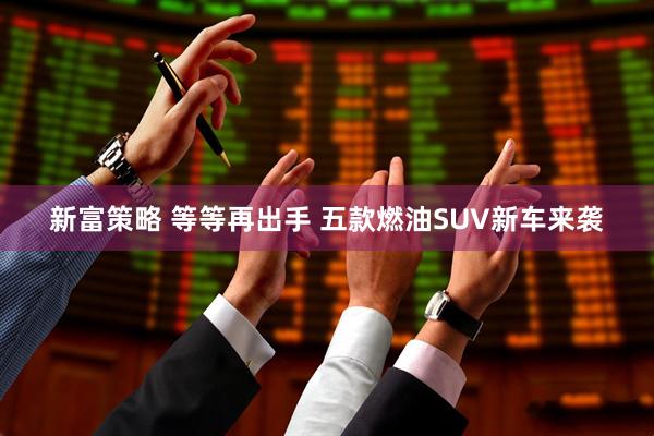 新富策略 等等再出手 五款燃油SUV新车来袭